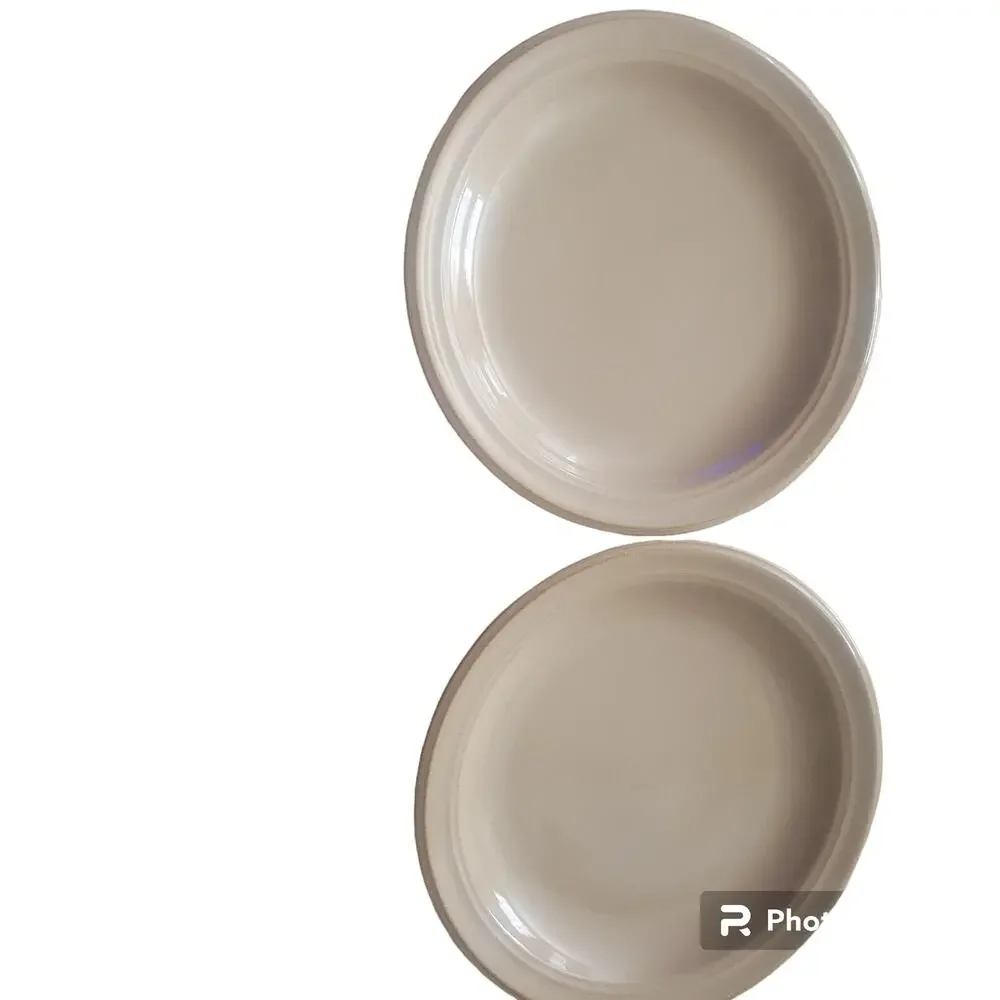 Vintage Sirocco Khaki Dansk 9 inch Salad Plates Tan Replacement Set of 2‎